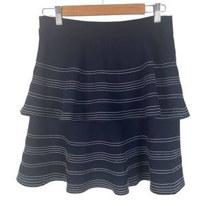 Banana‎ Republic Navy and White Layered Skirt